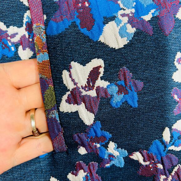 Maeve Embroidered Mini Skirt Floral Pockets Mid Mod - 2 - Picture 7 of 7